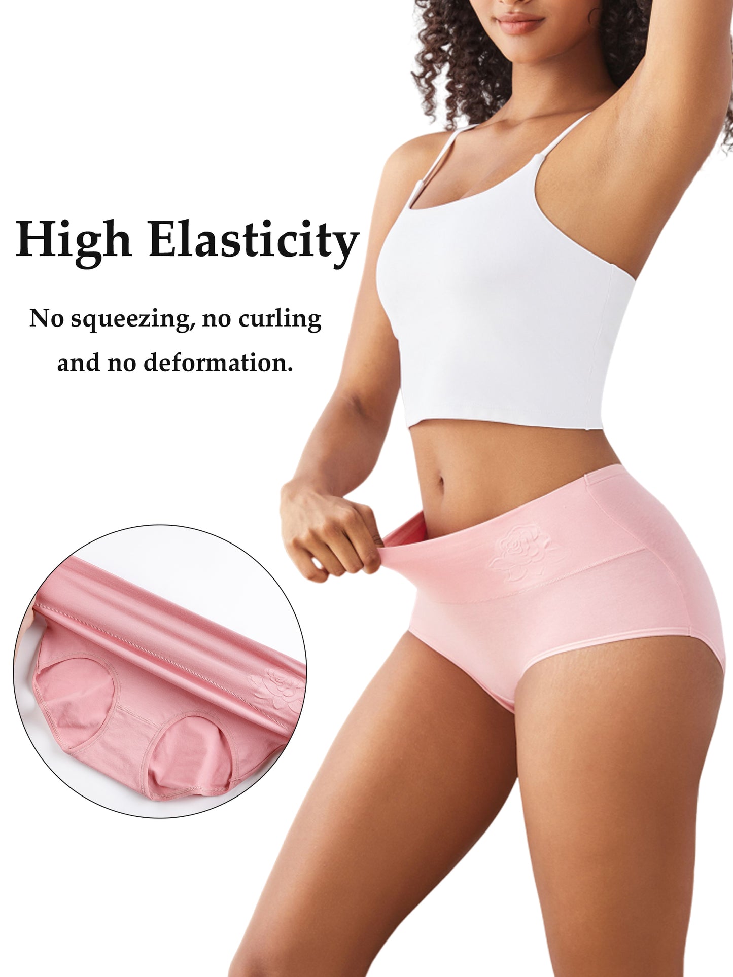 GaaiKei 5 Pack Womens High Waist Cotton Panties C Section Recovery Postpartum Soft Stretchy Full Coverage Underwear
