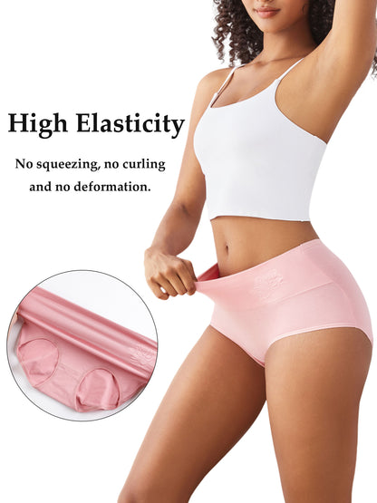 GaaiKei 5 Pack Womens High Waist Cotton Panties C Section Recovery Postpartum Soft Stretchy Full Coverage Underwear