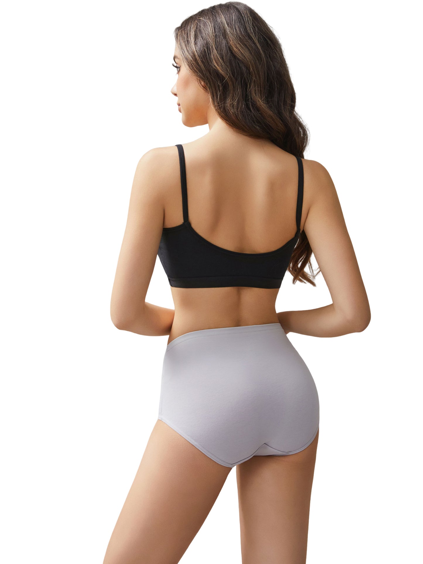 GaaiKei 5 Pack Breathable Cotton High Waisted Underwear Women Pack Comfortable Underwear for Women