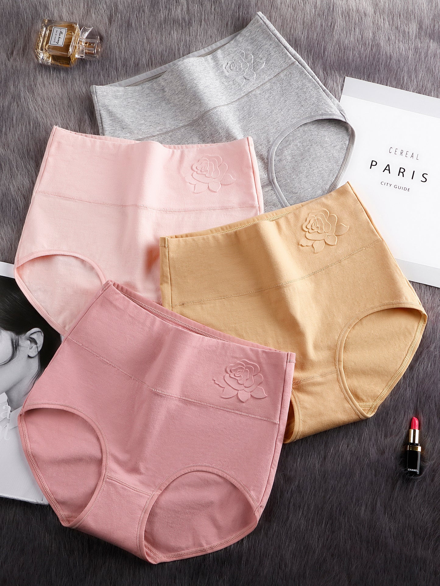 GaaiKei 5 Pack Womens High Waist Cotton Panties C Section Recovery Postpartum Soft Stretchy Full Coverage Underwear