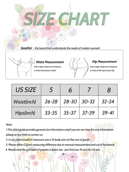 GaaiKei Women's Seamless Bikini Panties Mid Rise No Show Underwear with Cotton Crotch 6 Pack