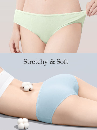 GaaiKei Disposable Underwear for Women 14 Pack Cotton Panties High Cut Briefs Travel Business Spa