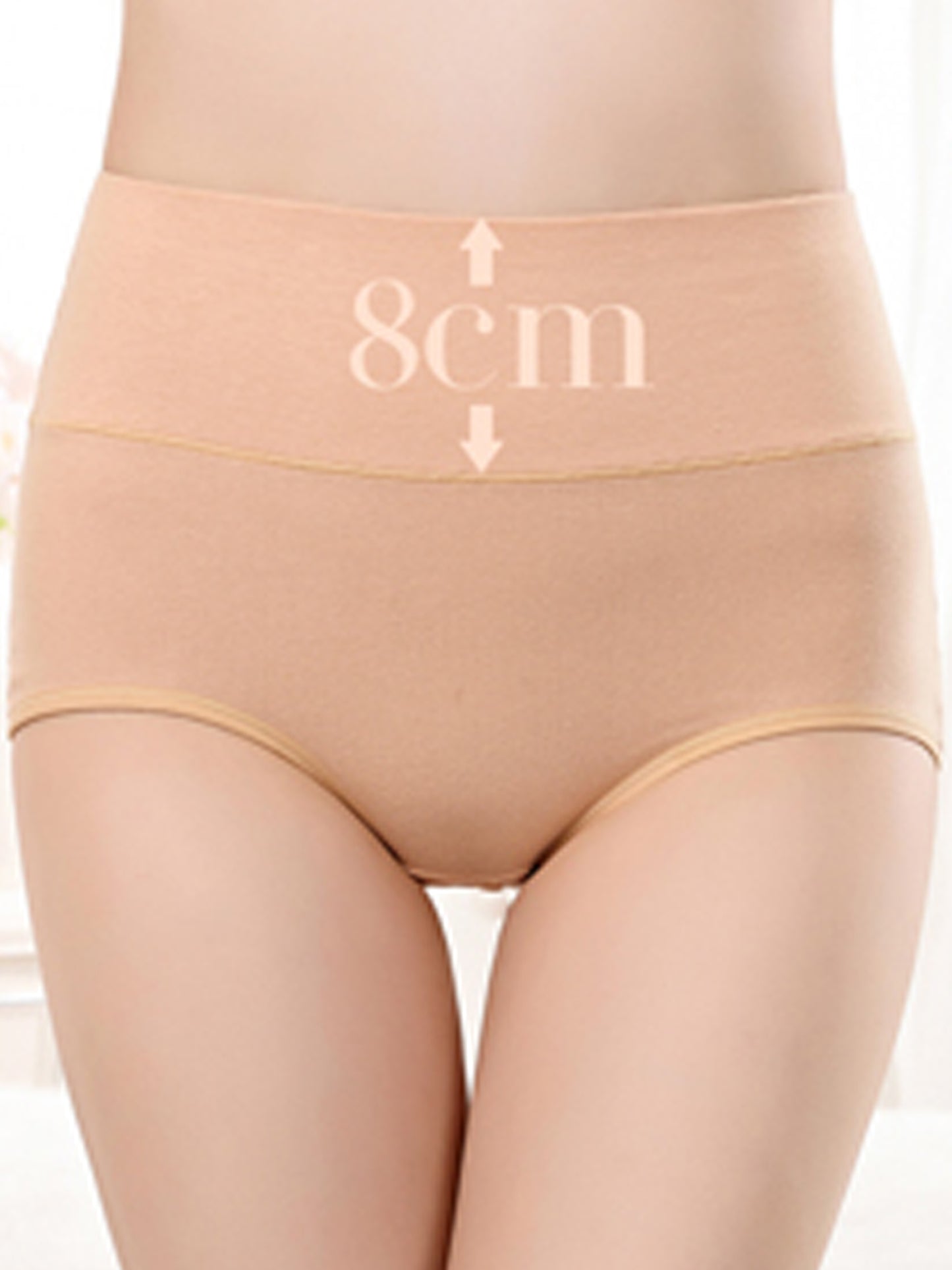 Buankoxy Womens Cotton Underwear High Waist Full Coverage Briefs Soft Breathable Postpartum Panties Stretch Underpants 6 Pack