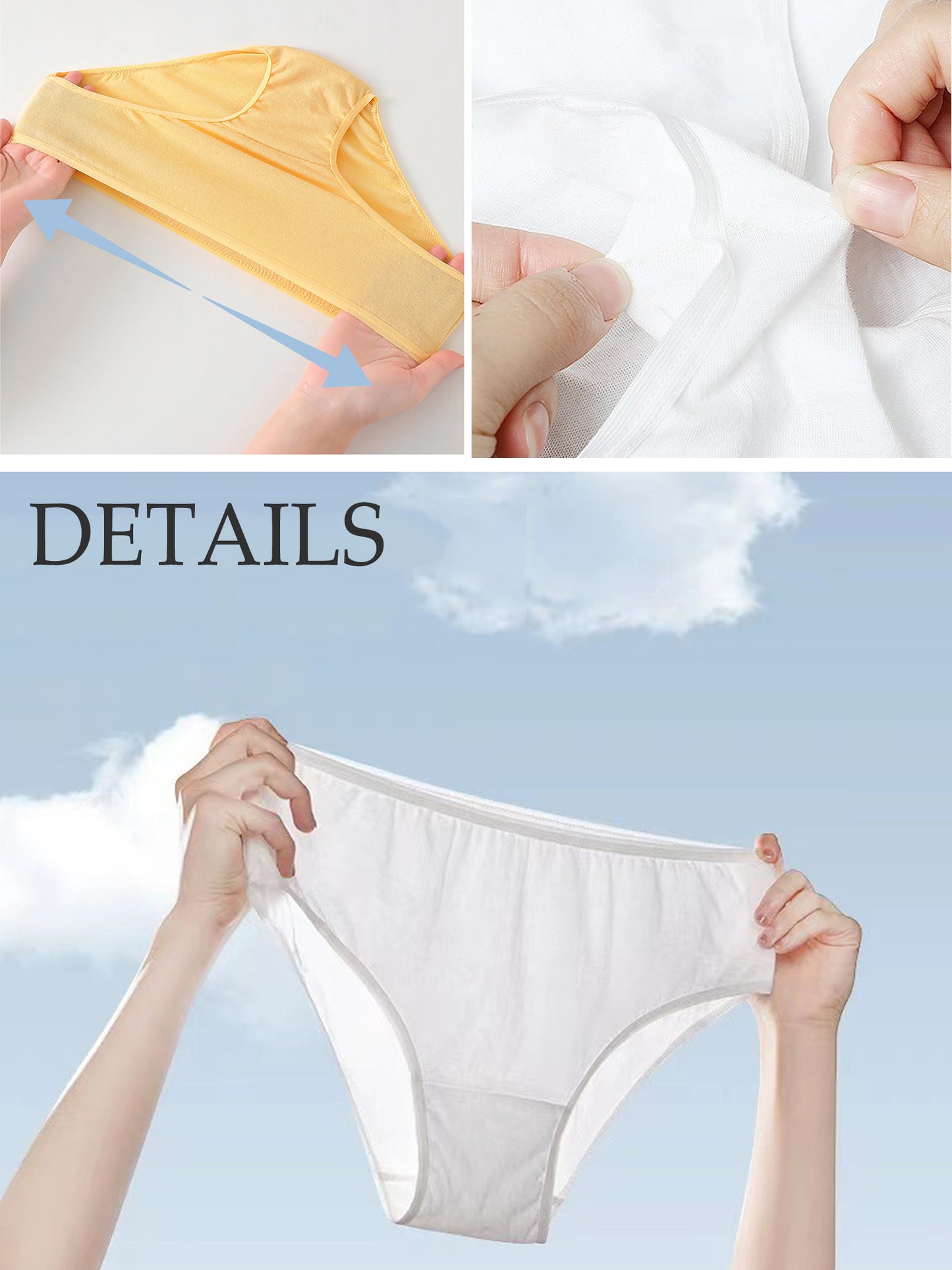 GaaiKei Disposable Underwear for Women 14 Pack Cotton Panties High Cut Briefs Travel Business Spa