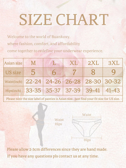 Buankoxy Womens Cotton Underwear High Waist Full Coverage Briefs Soft Breathable Postpartum Panties Stretch Underpants 6 Pack