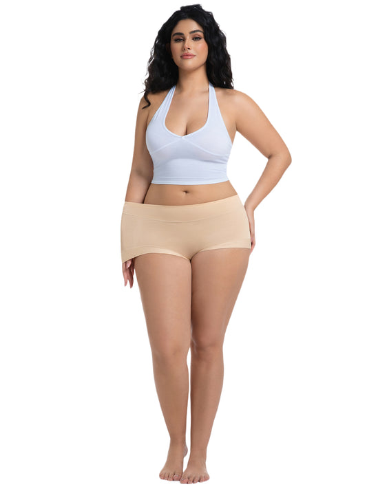 GaaiKei Women's High Waist Cotton Underwear Soft Stretch Full Coverage Briefs Panties 5 Pack